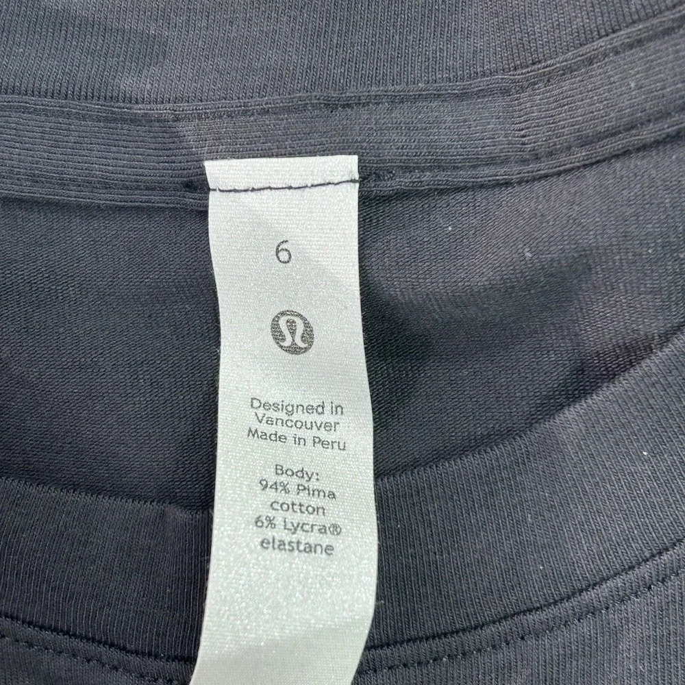 NWOT Set of 2 Lululemon Shirt Womens 6 Small Black Crew Stretch Tee Casual